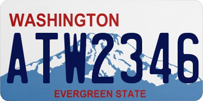 WA license plate ATW2346
