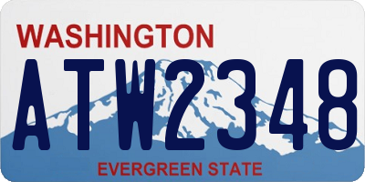 WA license plate ATW2348