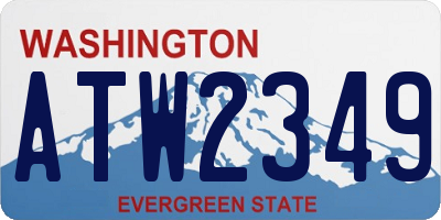 WA license plate ATW2349