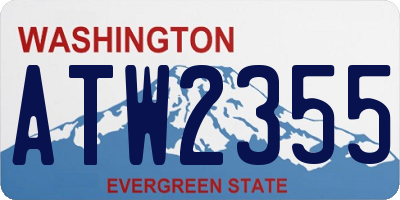 WA license plate ATW2355
