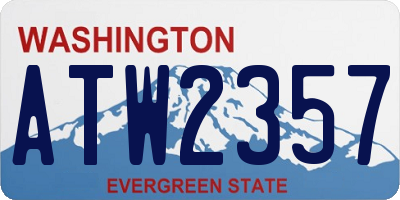 WA license plate ATW2357