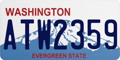 WA license plate ATW2359