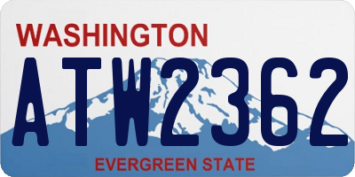 WA license plate ATW2362