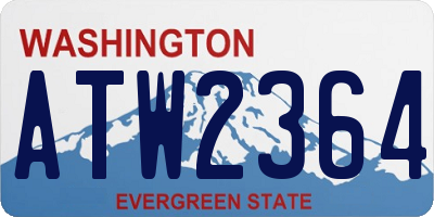 WA license plate ATW2364