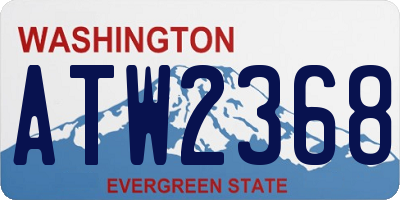WA license plate ATW2368