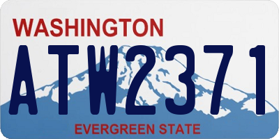WA license plate ATW2371