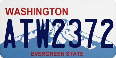 WA license plate ATW2372