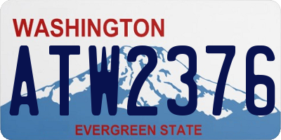 WA license plate ATW2376