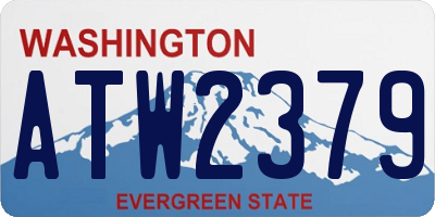 WA license plate ATW2379