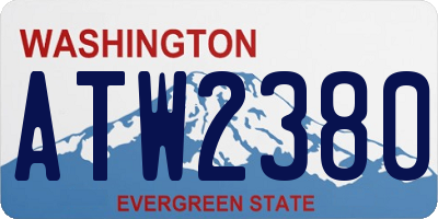 WA license plate ATW2380