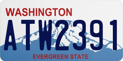 WA license plate ATW2391