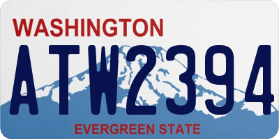 WA license plate ATW2394