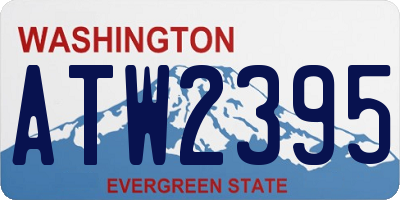 WA license plate ATW2395