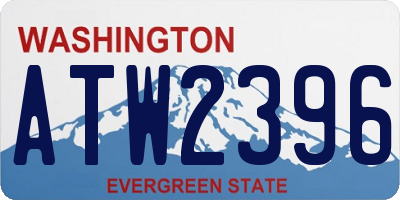 WA license plate ATW2396