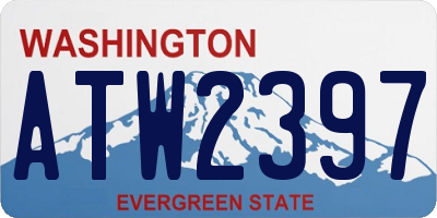 WA license plate ATW2397