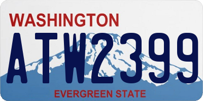 WA license plate ATW2399