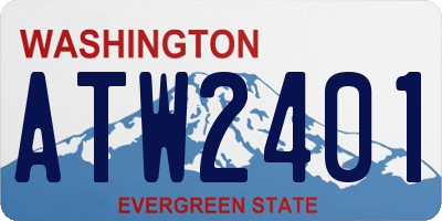 WA license plate ATW2401
