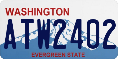 WA license plate ATW2402