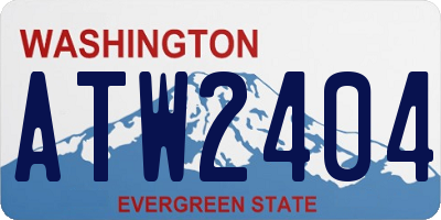 WA license plate ATW2404