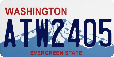 WA license plate ATW2405