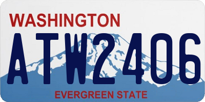 WA license plate ATW2406