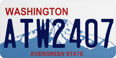 WA license plate ATW2407