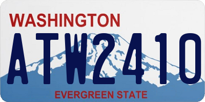 WA license plate ATW2410