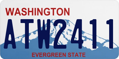 WA license plate ATW2411