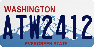 WA license plate ATW2412