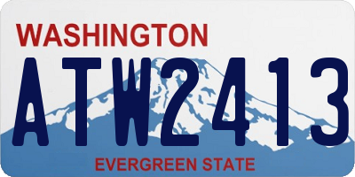 WA license plate ATW2413