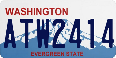 WA license plate ATW2414