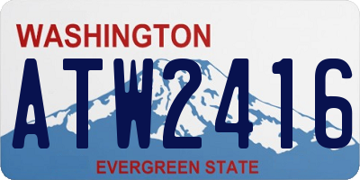WA license plate ATW2416