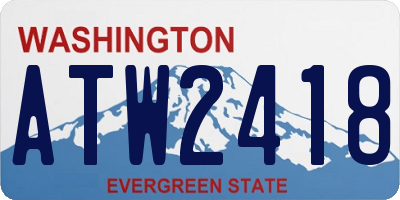 WA license plate ATW2418