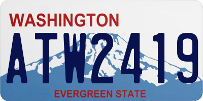 WA license plate ATW2419