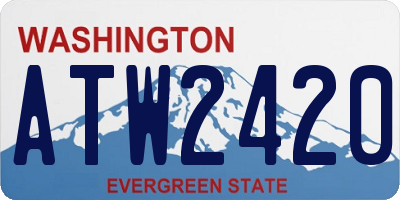 WA license plate ATW2420