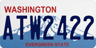 WA license plate ATW2422