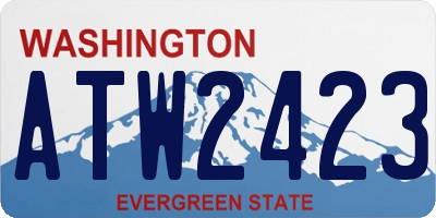 WA license plate ATW2423