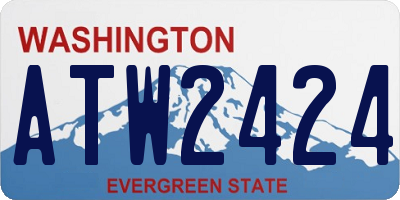 WA license plate ATW2424