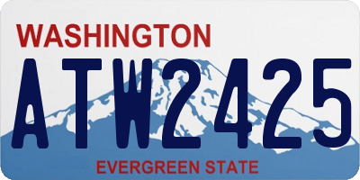 WA license plate ATW2425