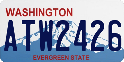 WA license plate ATW2426
