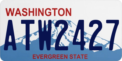 WA license plate ATW2427