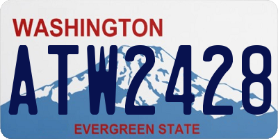 WA license plate ATW2428