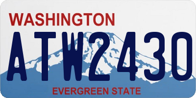 WA license plate ATW2430