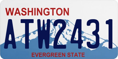 WA license plate ATW2431