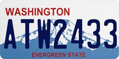 WA license plate ATW2433