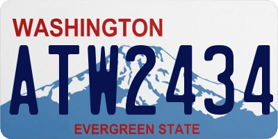 WA license plate ATW2434