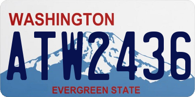 WA license plate ATW2436
