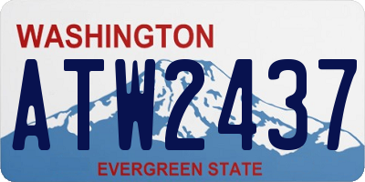 WA license plate ATW2437