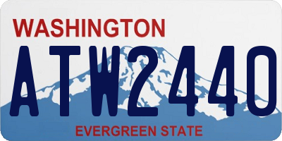 WA license plate ATW2440