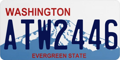 WA license plate ATW2446